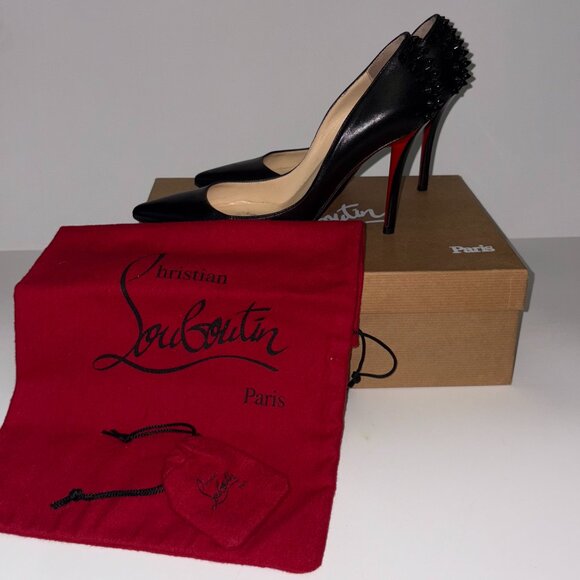 Christian Louboutin Black Spiked Heels - Picture 1 of 5